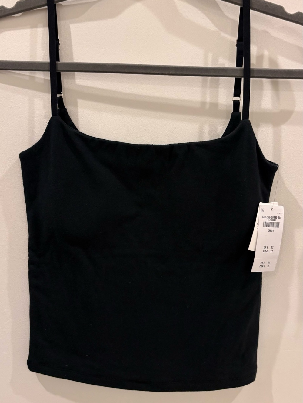 Women's Black Spaghetti Strap Tank Top